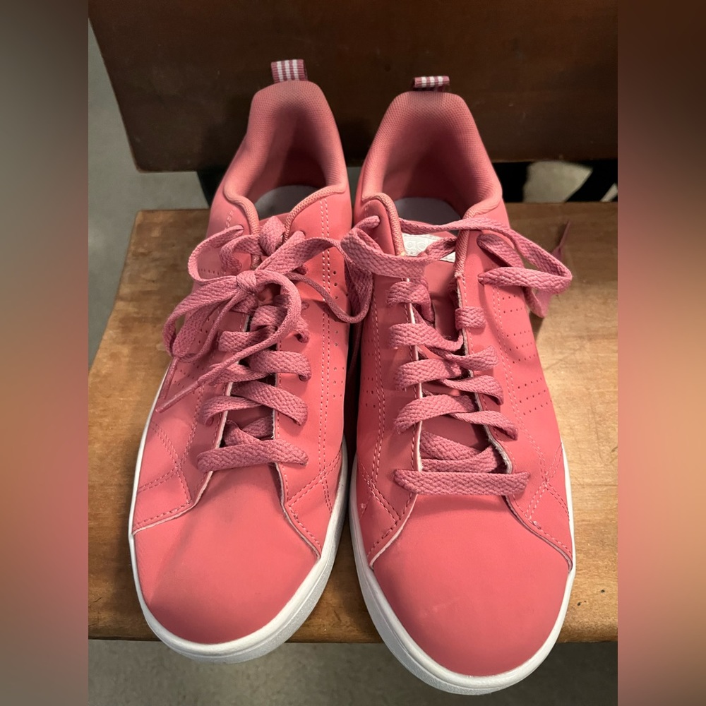 Adidas pink athletic shoes size 8